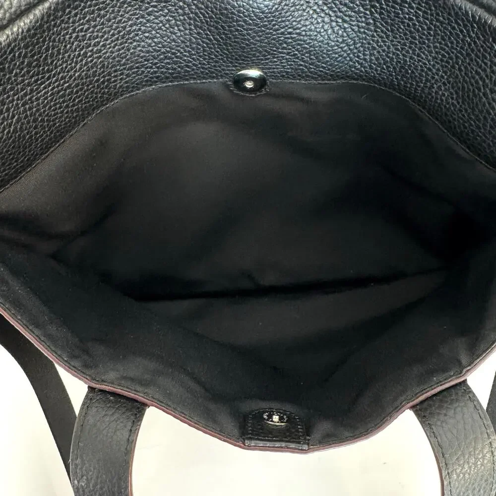 Coach Hamilton Bag Pebbled Leather Briefcase Business Travel G1761- F11319 Black